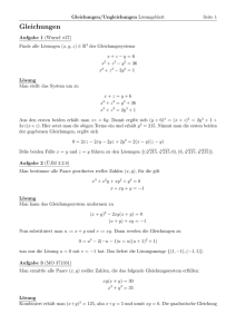 Lösungen Gleichungen/Ungleichungen - TU