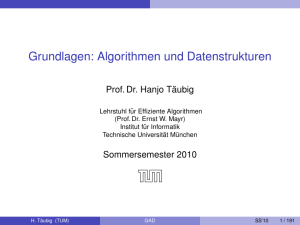 Di 18.05.2010 - Lehrstuhl für Effiziente Algorithmen