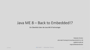 Java ME 8 – Back to Embedded!?