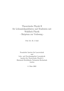 Theoretische Physik II