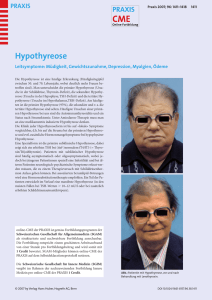 Hypothyreose - Fortbildung USZ