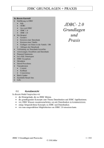 JDBCTM 2.0 Grundlagen und Praxis - Joller-Voss