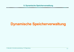 9. Dynamische Speicherverwaltung - oth