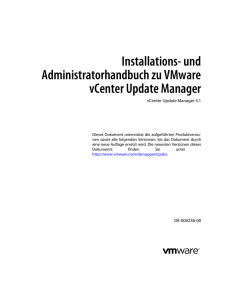 und Administratorhandbuch zu VMware vCenter Update Manager