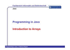 Java Arrays - Helmut Dispert