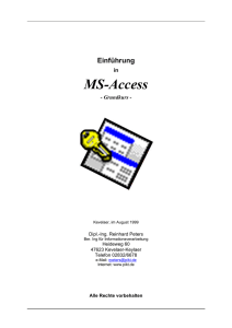 Einführung in MS-Access