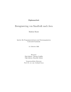 Reengineering von Smalltalk nach Java