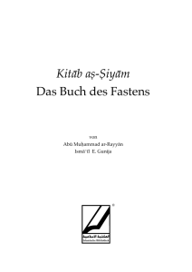 Kitāb aṣ-Ṣiyām Das Buch des Fastens