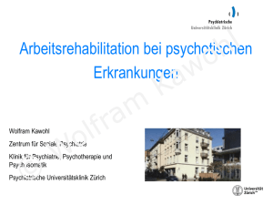 Arbeitsrehabilitation bei psychotischen Erkrankungen