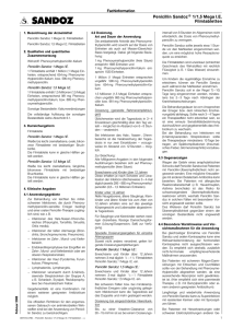 Penicillin Sandoz® 1/1,5 Mega I.E. Filmtabletten