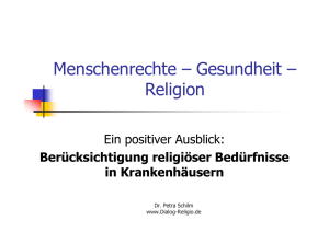 Menschenrechte – Gesundheit – Religion