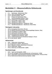 Wissenschaftliche Höhlenkunde - Verband Österreichischer