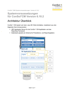 Systemvoraussetzungen für ConSol*CM Version 6.10.2 Architektur