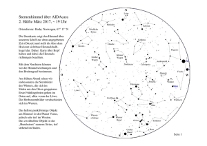 Sternenhimmel über AIDAcara 2. Hälfte März 2017, ~ 19