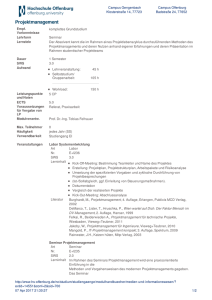 Modulhandbuch des Studiengangs Medien und Informationswesen