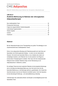 Ärztliche Betreuung im Rahmen der chirurgischen - CME