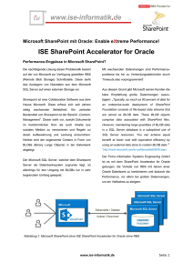 ISE SharePoint Accelerator for Oracle