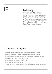 Le nozze di Figaro - Folkwang Universität der Künste