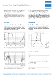 Optische Filter - Begriffe und Definitionen