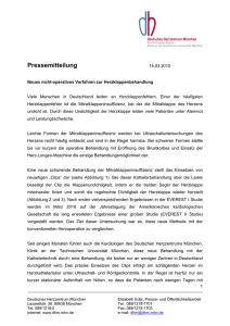 Pressemitteilung - Deutsches Herzzentrum München