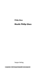 Musik. Philip Glass - Leseprobe