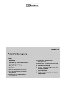 Versandhandelsregelung - GFS