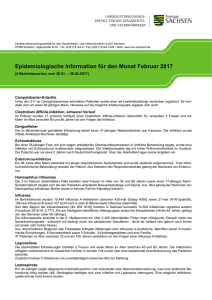 Epidemiologischer Monatsbericht der LUA Sachsen