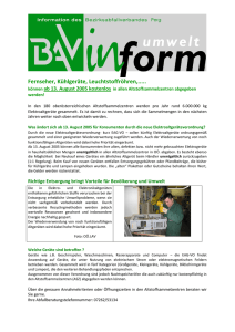BAV Abfallinformation - Entsorgung Elektrogeräte