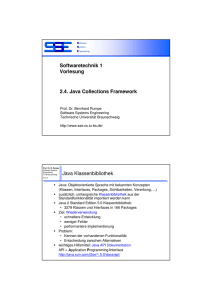 Softwaretechnik 1 Vorlesung 2.4. Java Collections Framework Java