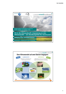 Dem Klimawandel auf zwei Ebenen begegnen