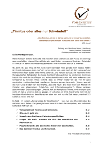 „Tinnitus oder alles nur Schwindel?“ - Voss