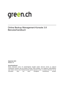 Online Backup Management Konsole 3.8