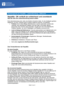 Hepatitis: Oft verläuft sie schleichend und unentdeckt