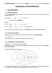 Grundwissen 9. Klasse Mathematik