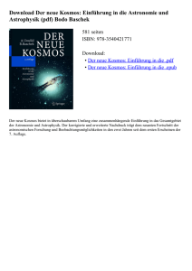 Der neue Kosmos: Einführung in die Astronomie