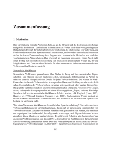 Zusammenfassung - Institut für Maschinelle Sprachverarbeitung