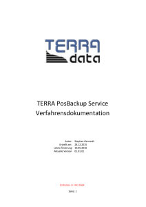 VerfahrensDokumentation automatisches Backup TERRA X5
