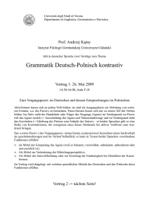 Grammatik Deutsch-Polnisch kontrastiv
