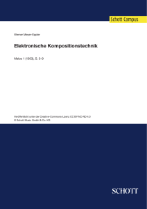 Elektronische Kompositionstechnik, Melos 1 (1953)