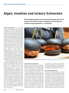 Algen, Insekten und leckere Schnecken