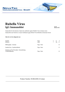 Rubella Virus - NovaTec Immundiagnostica GmbH