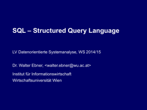 SQL – Structured Query Language