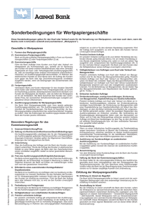 Sonderbedingungen für Wertpapiergeschäfte