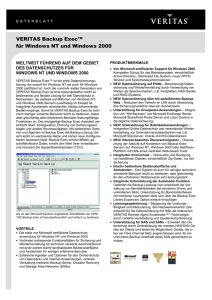 Backup Exec Windows NT/2000 Datenblatt