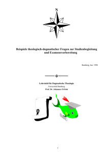 Beispiele theologisch-dogmatischer Fragen zur Studienbegleitung