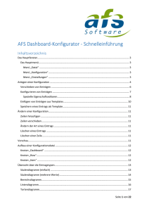 Dashboard Konfigurator - AFS