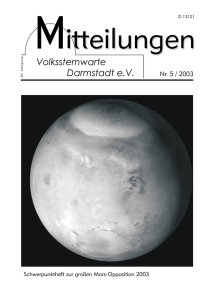 Mars-Special - Volkssternwarte Darmstadt eV