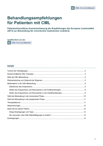 Behandlungsempfehlungen für Patienten mit CML