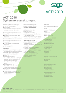 ACT! 2010 Systemsystemvoraussetzungen