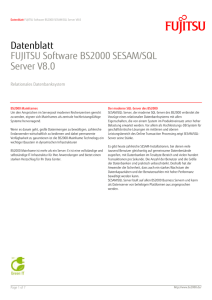 Datenblatt FUJITSU Software BS2000 SESAM/SQL Server V8.0